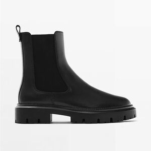 Massimo Dutti Leather Chelsea Boots - worn condition